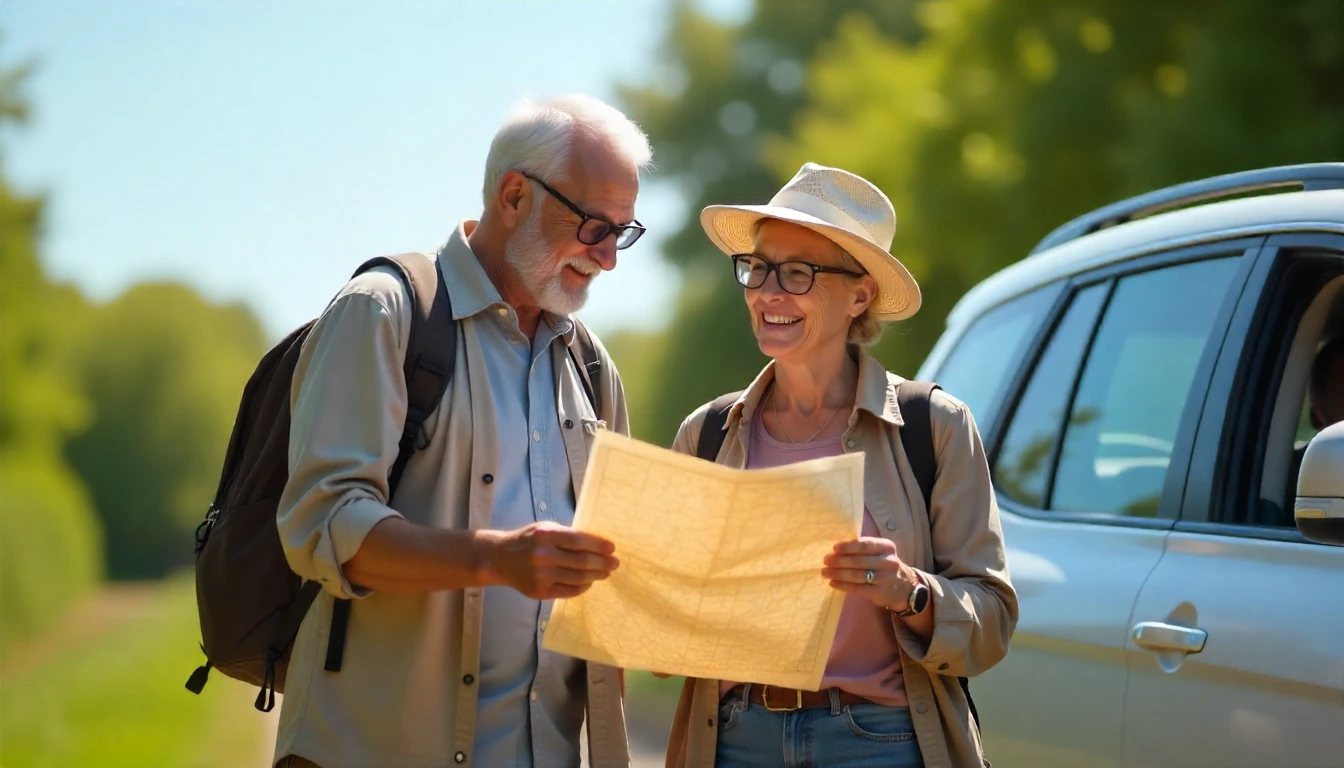 Map showing affordable lodging areas outside the city center