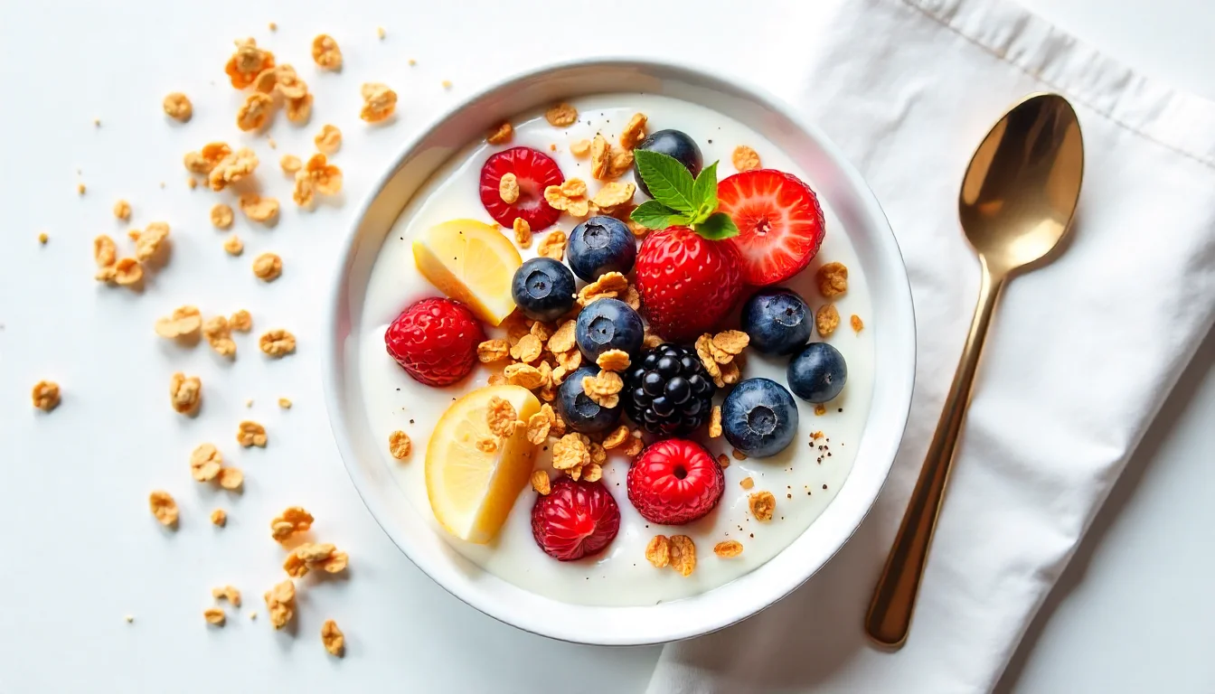 different plate of foods